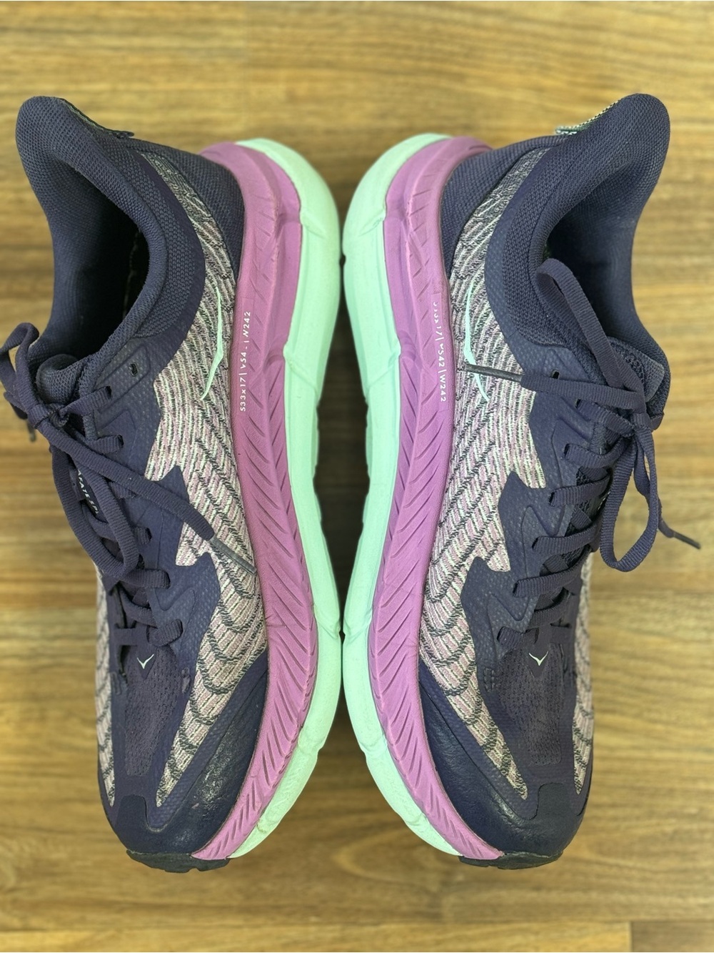 HOKA Mafate Speed 4 Women’s 8 Trail Running Shoes Purple Mint Vibram 1131056 - Picture 4 of 9